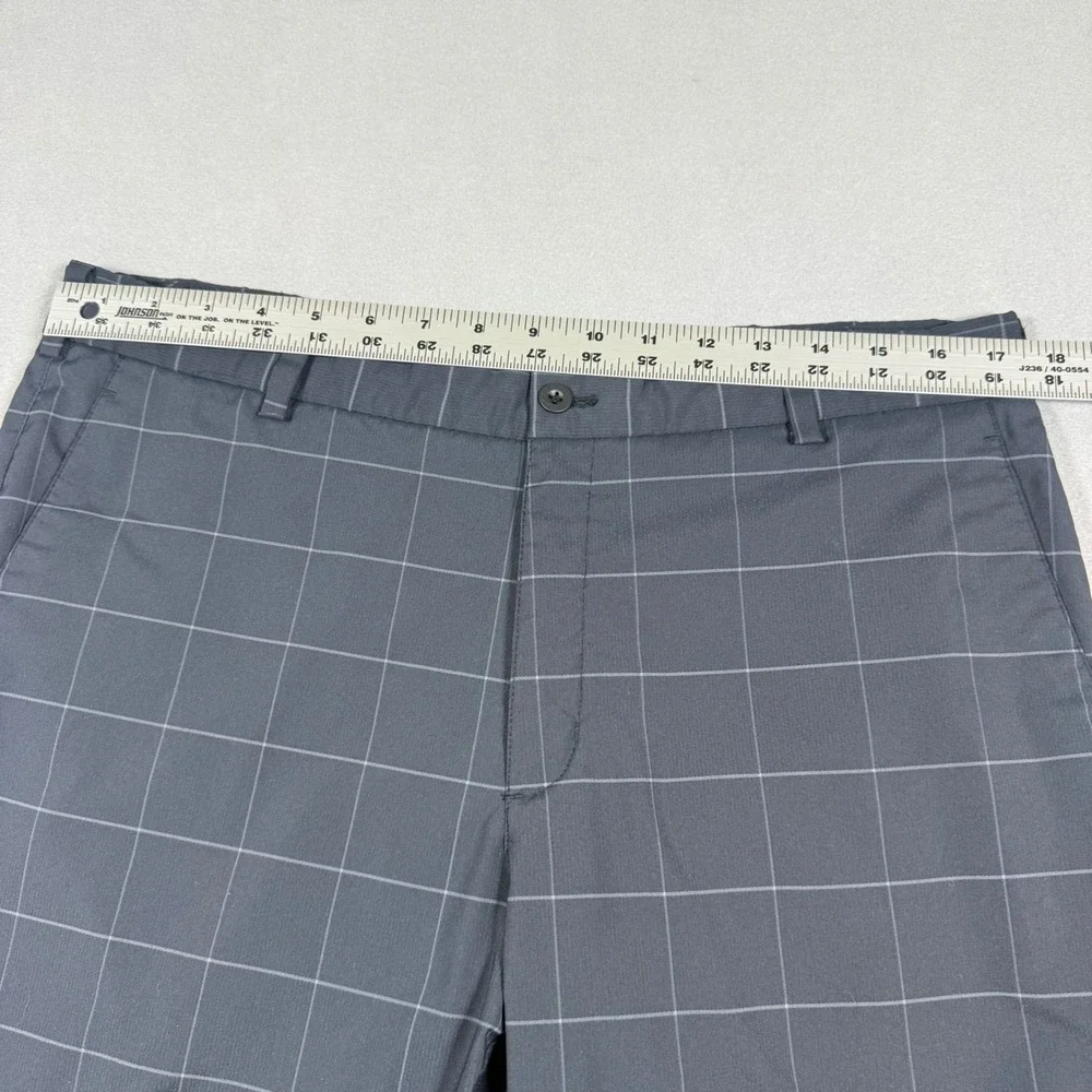Nike Golf Tour Performance Dri-FIT Pants Mens 35x30 Black Plaid Windowpane Check